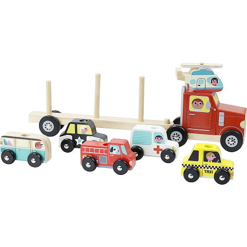 Ingela P. Arrhenius - Vehicle - Stacking Truck and Trailer With Vehicles