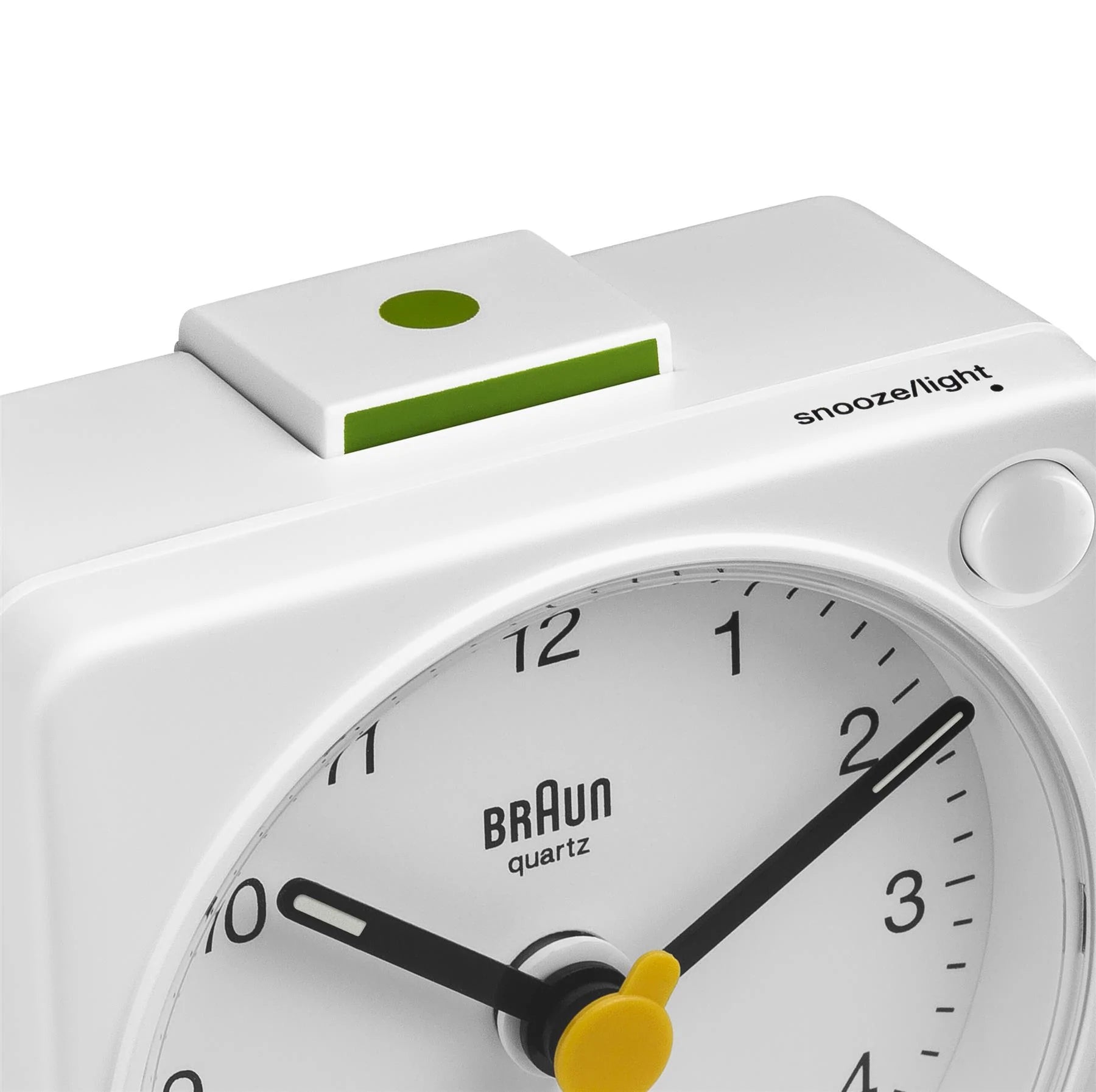 BC02XW Braun Classic Analogue Travel Alarm Clock - White