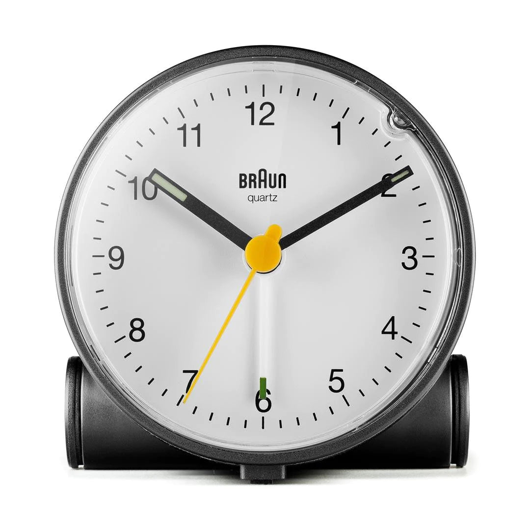 BC01BW Classic Analogue Alarm Clock - Black & White