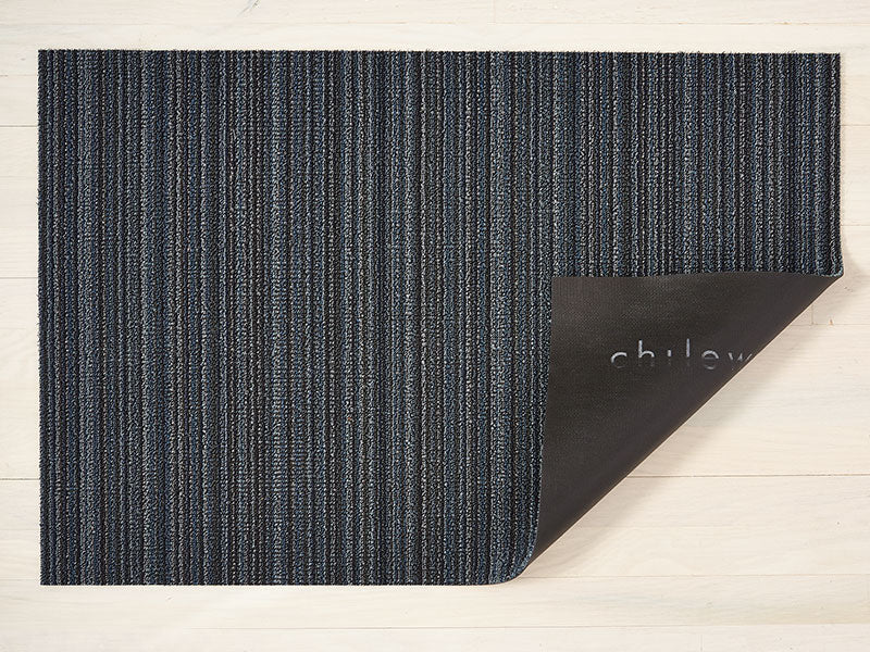 Chilewich Shag Mat Skinny Stripe in Blue