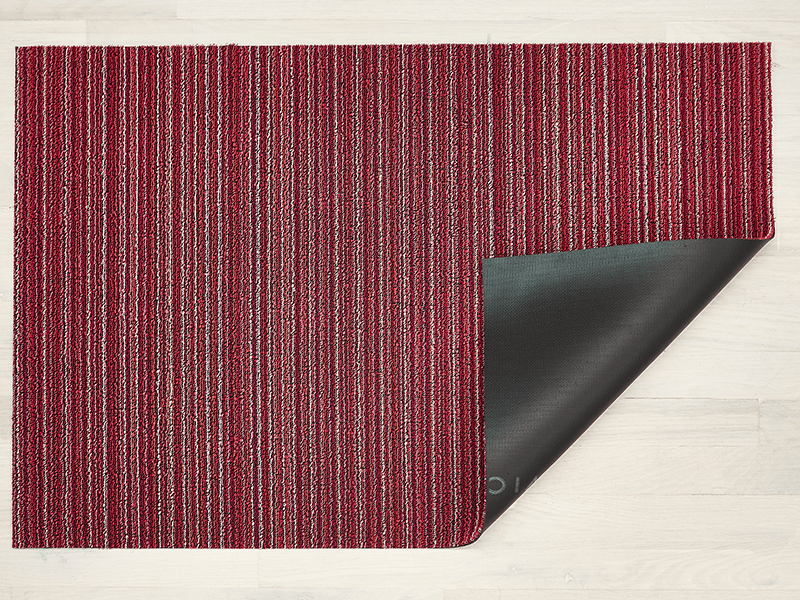 Big mat 36"x60" * SALE Chilewich  Shag Mat Skinny Stripe in Raspberry *