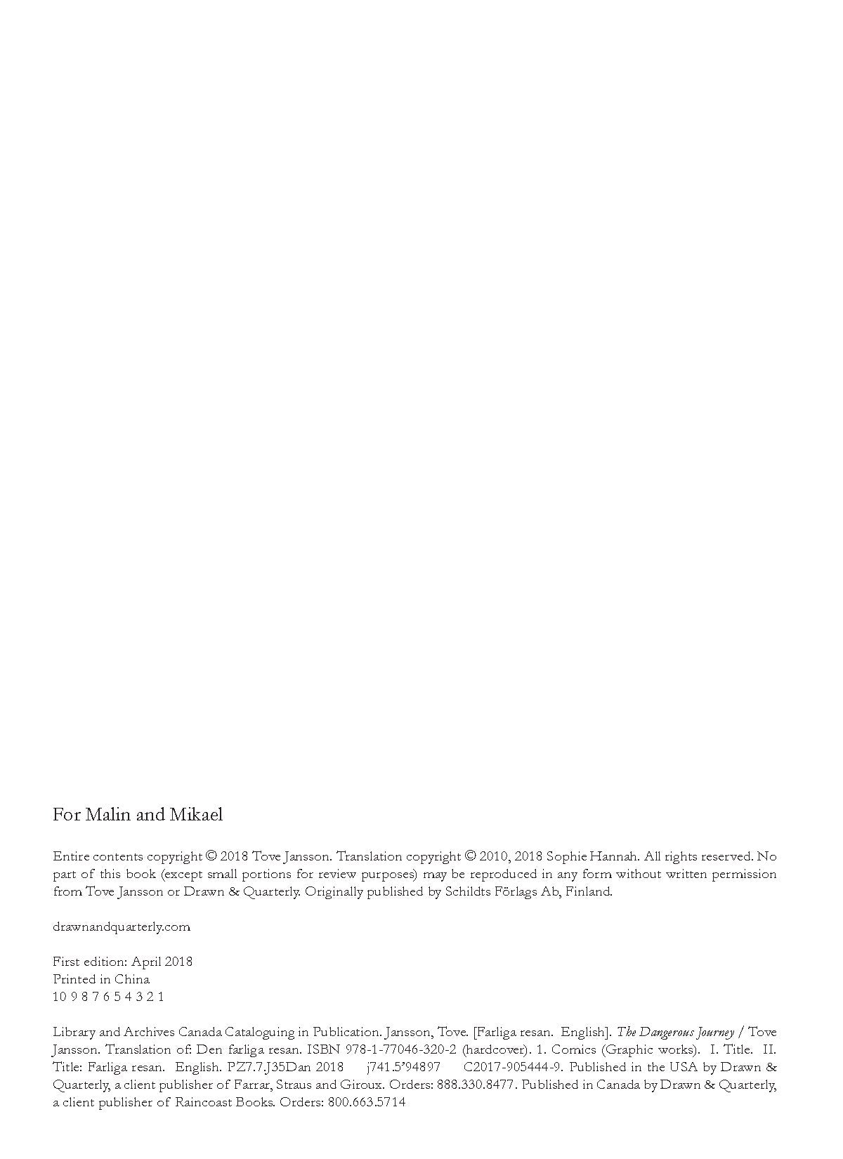 The Dangerous Journey A Tale of Moomin Valley