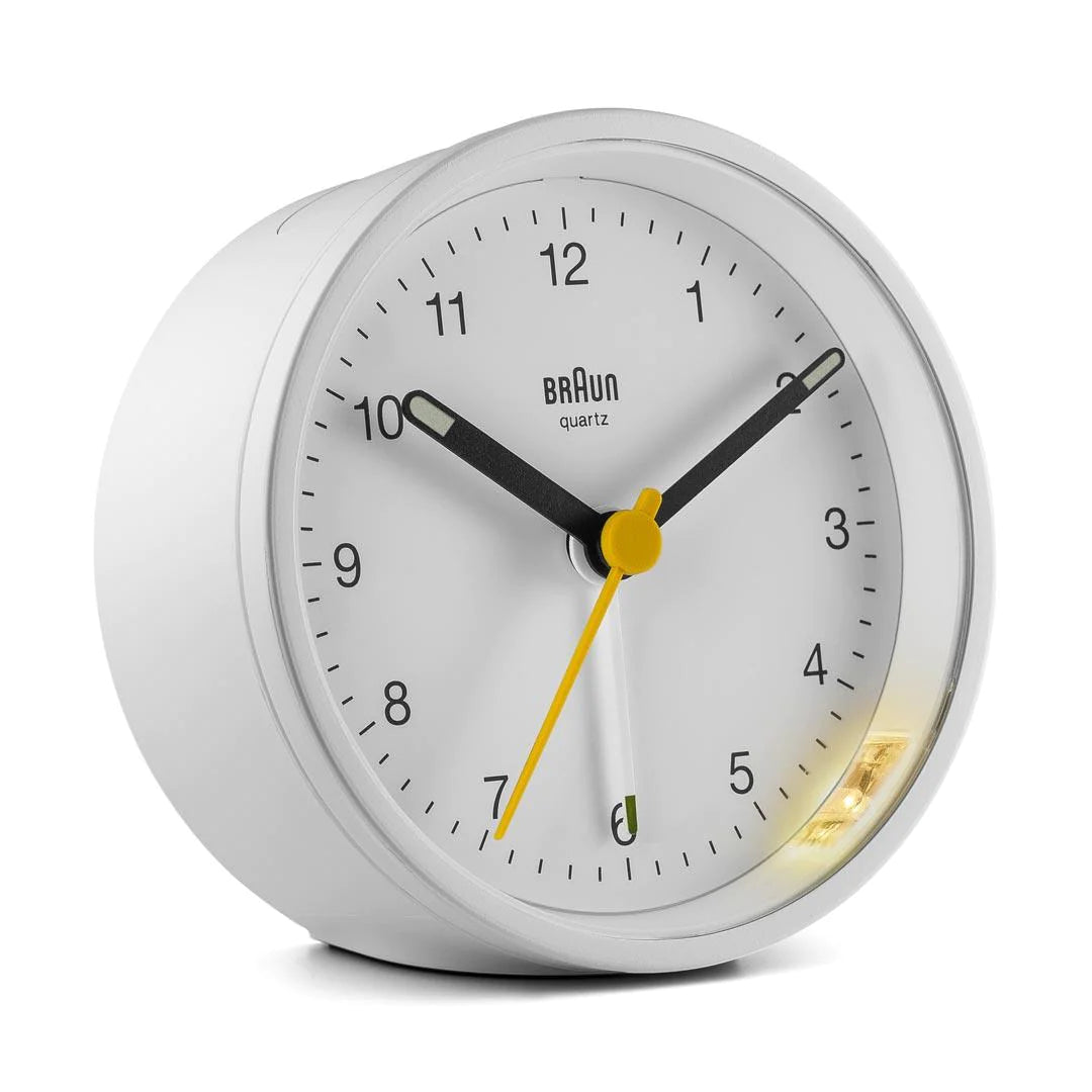 BC12W Braun Classic Analogue Alarm Clock - White