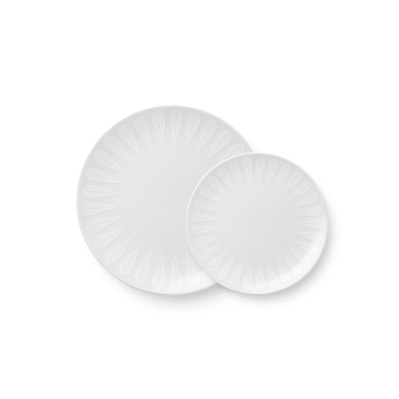 Lotus I Plate Dinner 28cm / 11" Trends White porcelain with white pattern