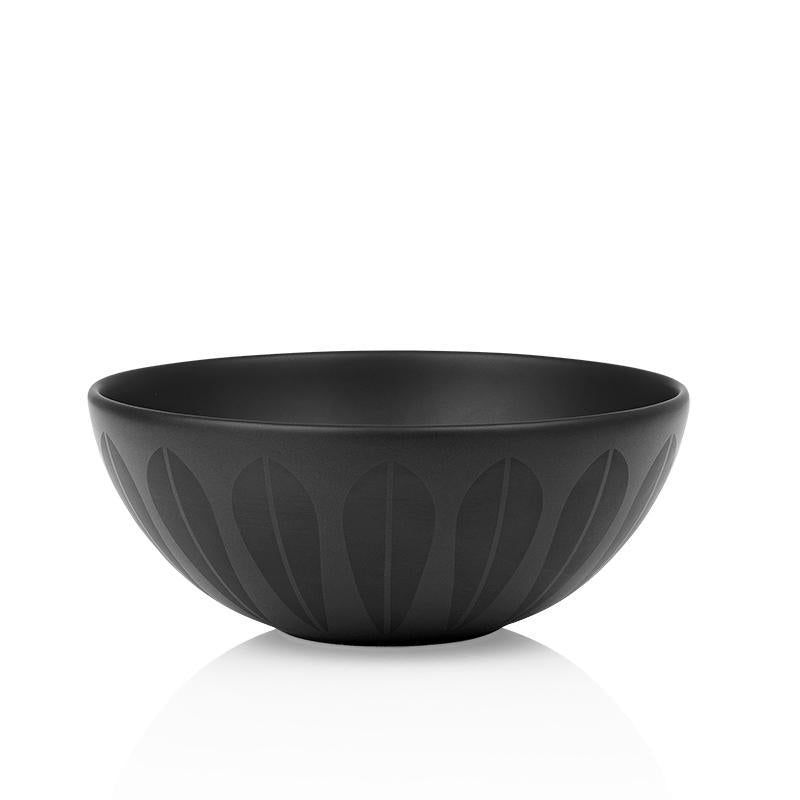 Lotus I Bowl -21cm Trends Ceramic bowl Black with black pattern