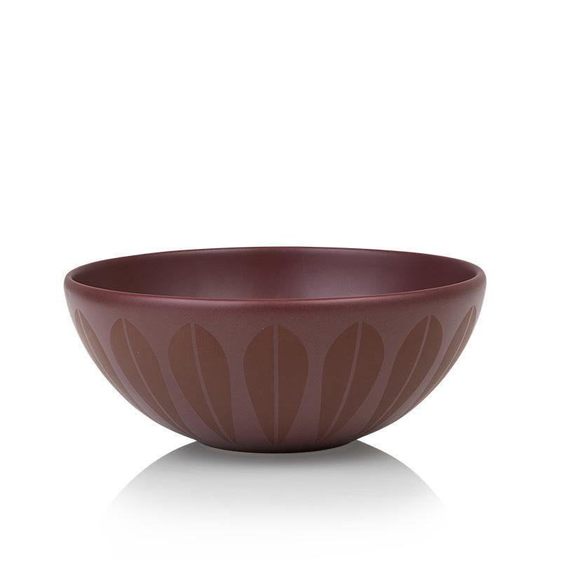 Lotus I Bowl -12cm Trends Ceramic bowl Dark red with dark red pattern