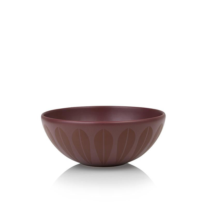 Lotus I Bowl -18cm Trends Ceramic bowl Dark red with dark red pattern