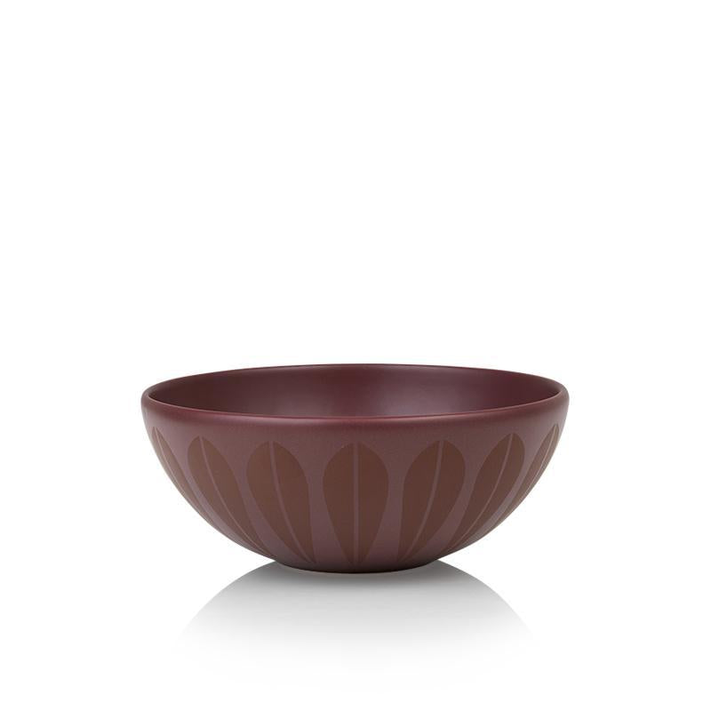 Lotus I Bowl -12cm Trends Ceramic bowl Dark red with dark red pattern