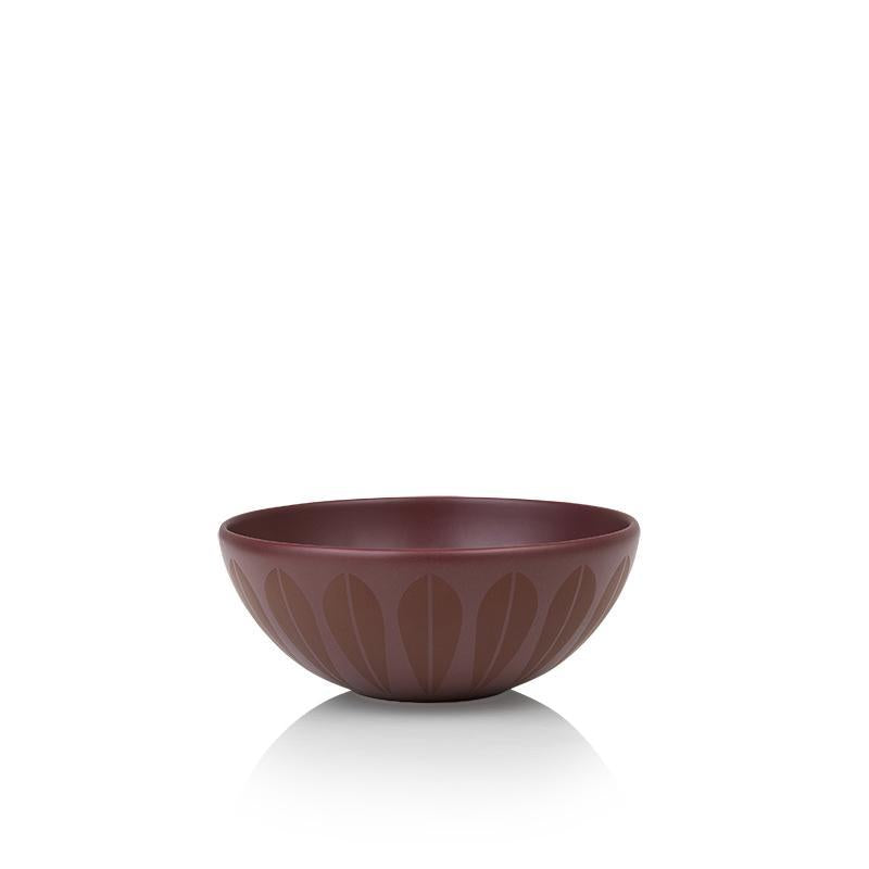 Lotus I Bowl -18cm Trends Ceramic bowl Dark red with dark red pattern