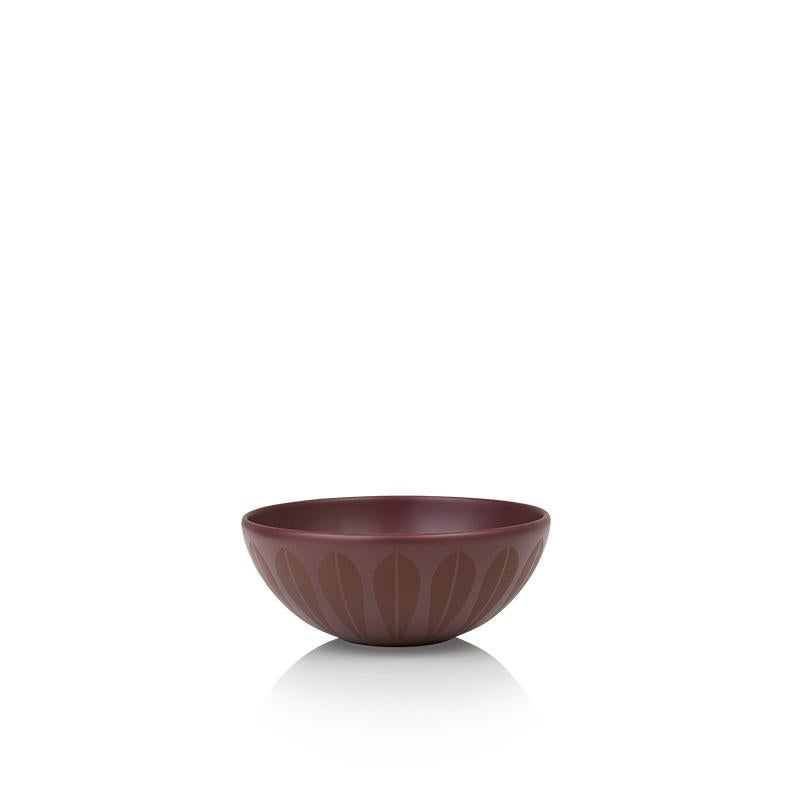 Lotus I Bowl -12cm Trends Ceramic bowl Dark red with dark red pattern