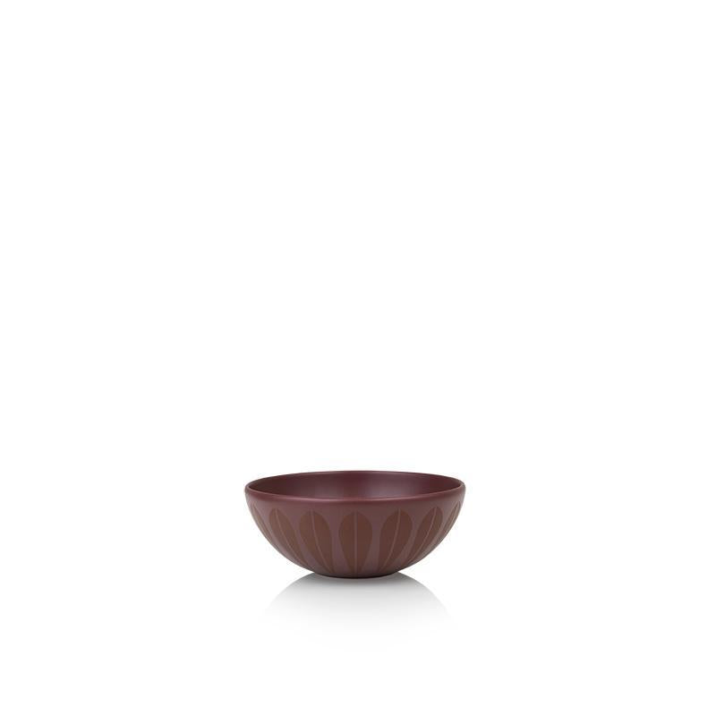 Lotus I Bowl -12cm Trends Ceramic bowl Dark red with dark red pattern