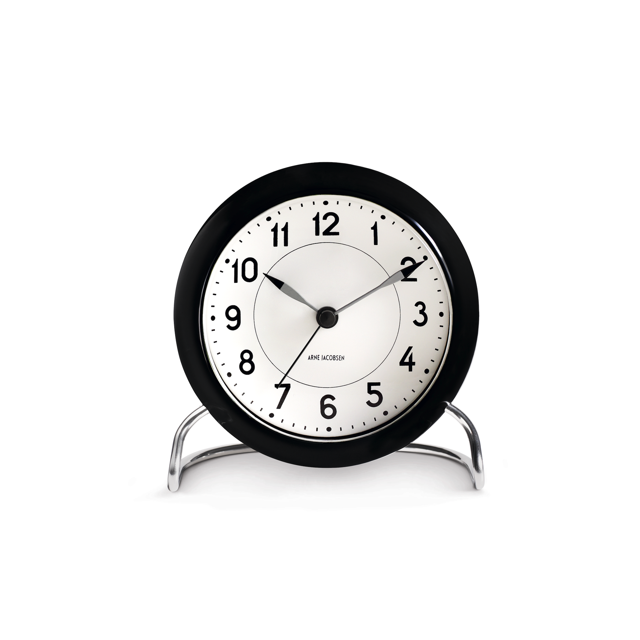Arne Jacobsen Station Alarm Clock, Black