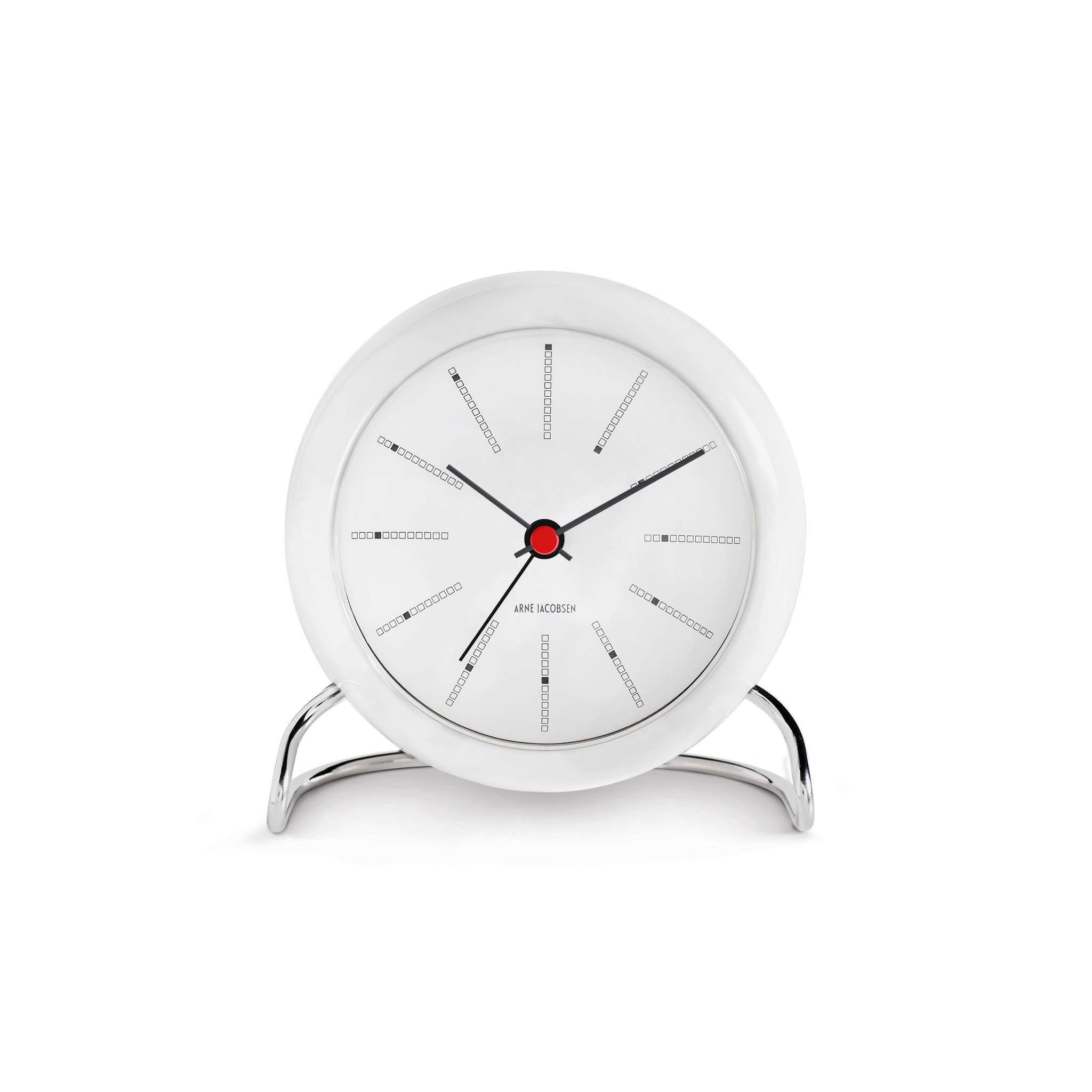Arne Jacobsen Bankers Alarm Clock, White