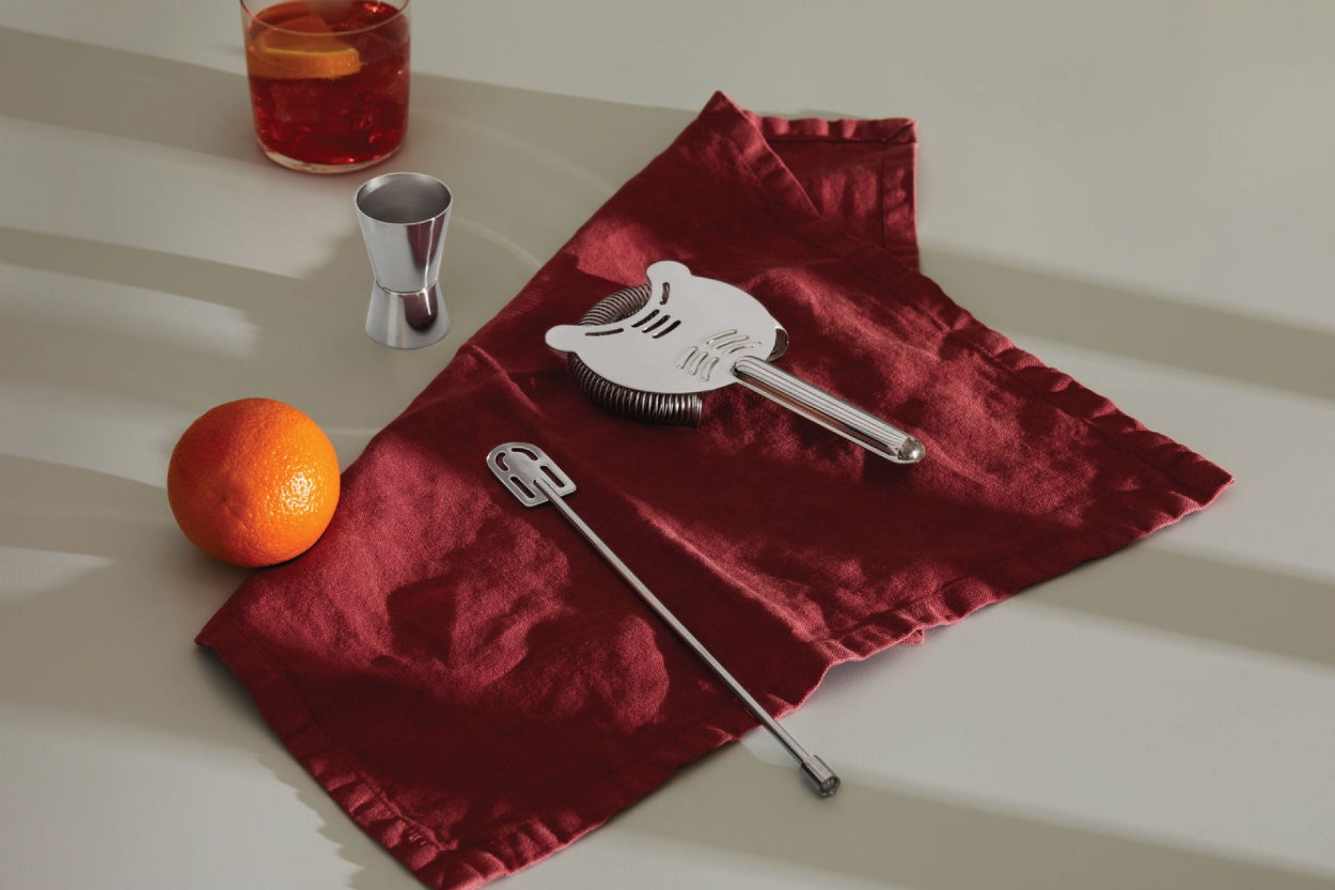 5053SET Our Roots Set composed of: bar strainer, stirrer and cocktail measure *