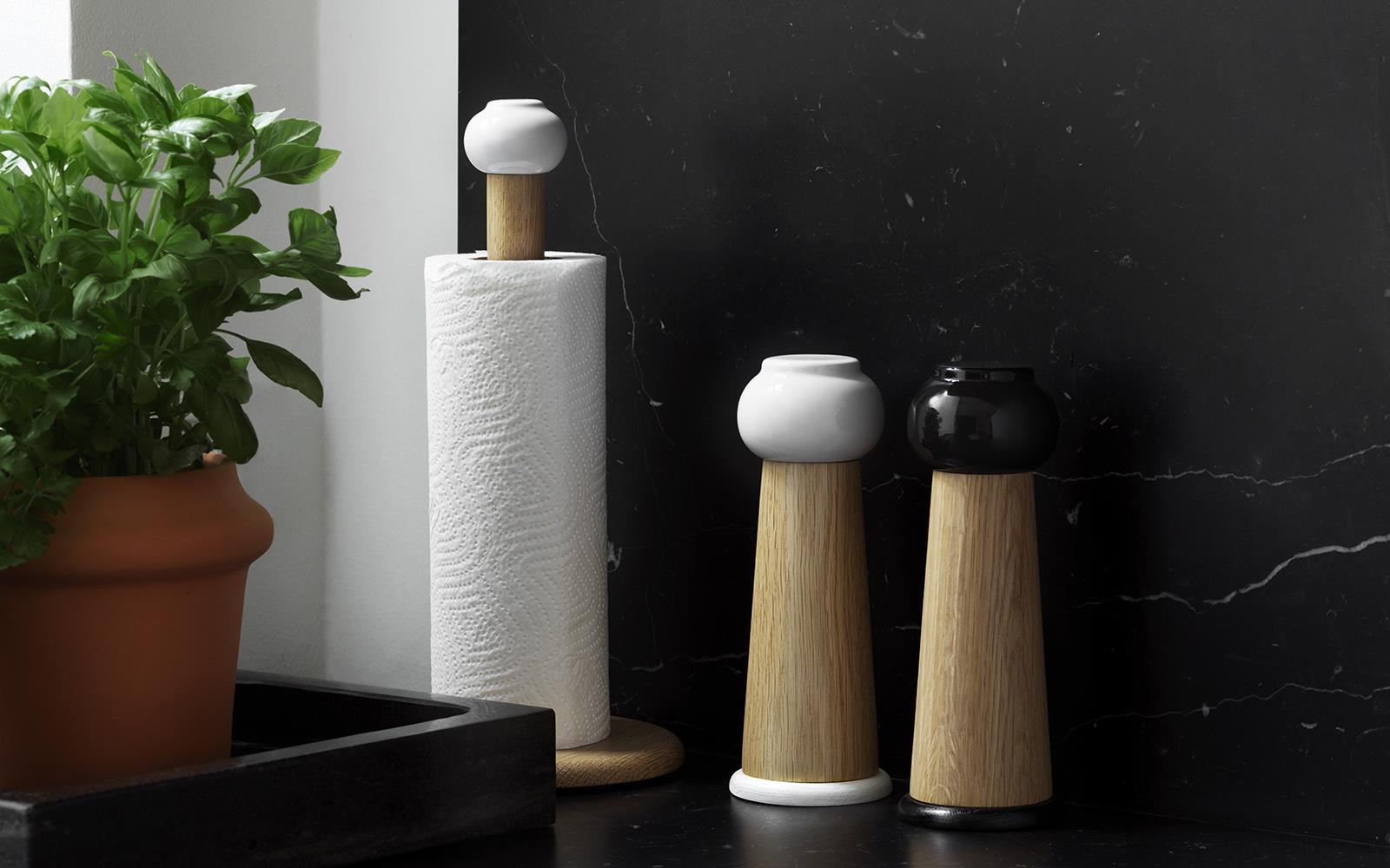 Barrel Salt Mill Small White*