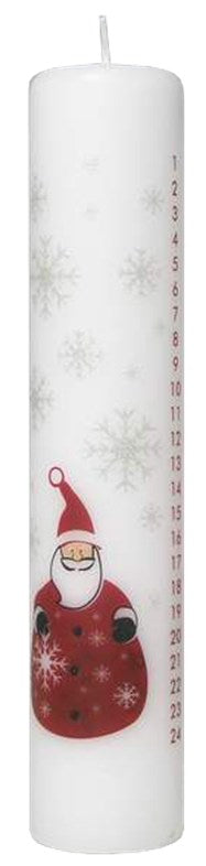 Christmas Advent Candle Danish Candle : 2x10" Calendar pillar Santa