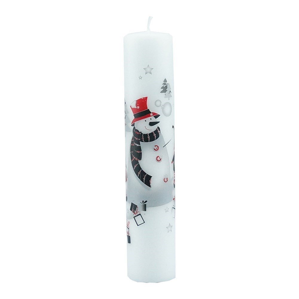 Christmas Advent Candle Danish Candle : 2x10 inch Calendar pillar snowman
