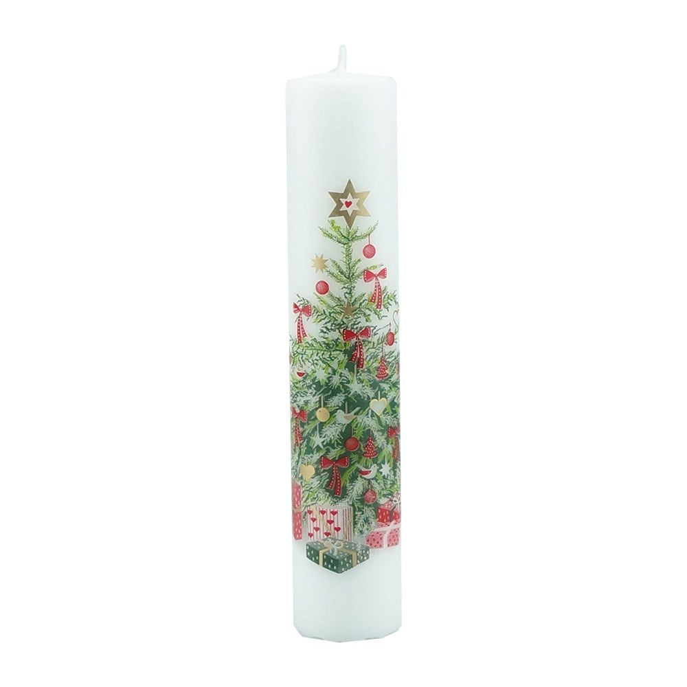 Christmas Advent Candle Danish Candle : 2x10 inch Calendar pillar w/christmas tree