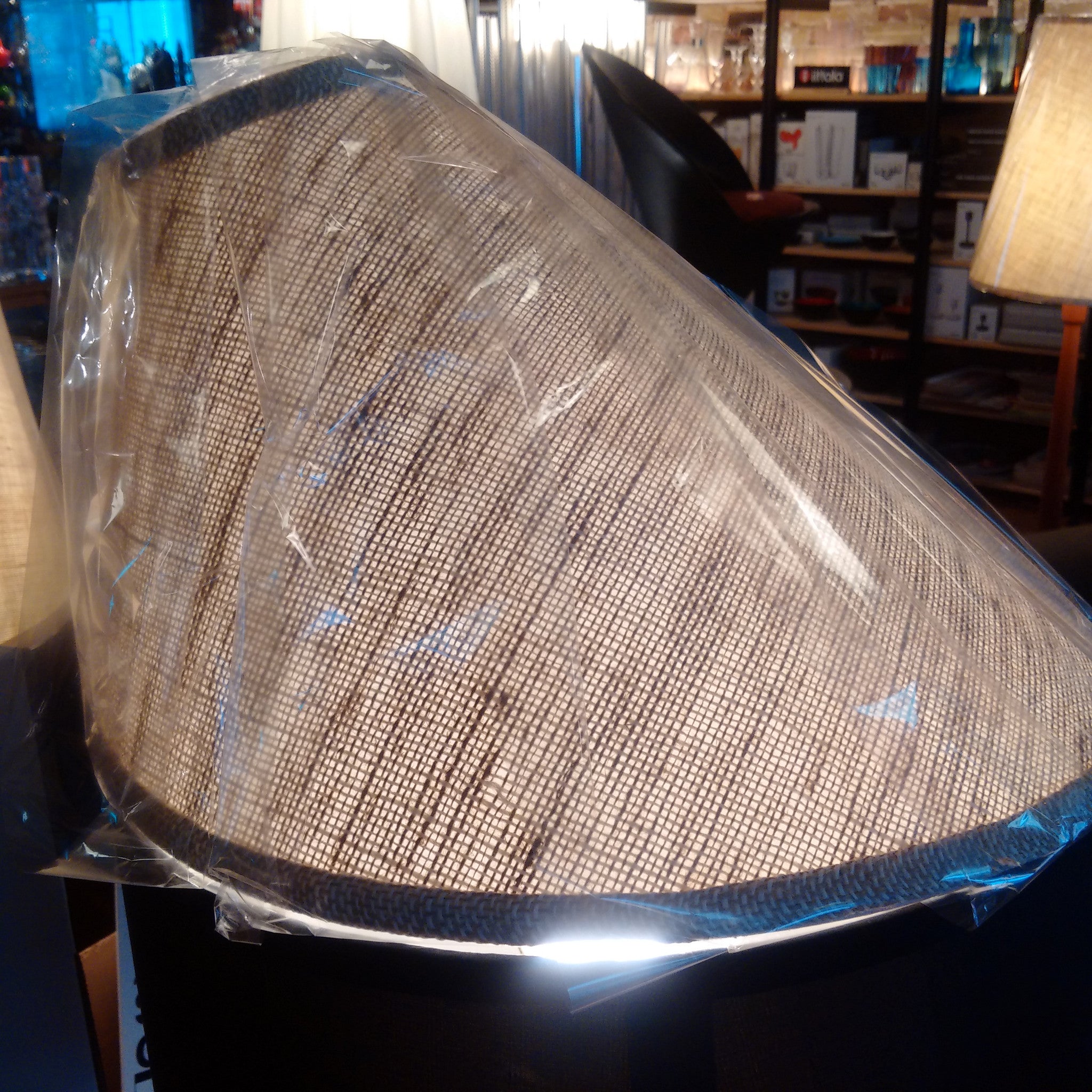 Teak arc lampshade (only shade)