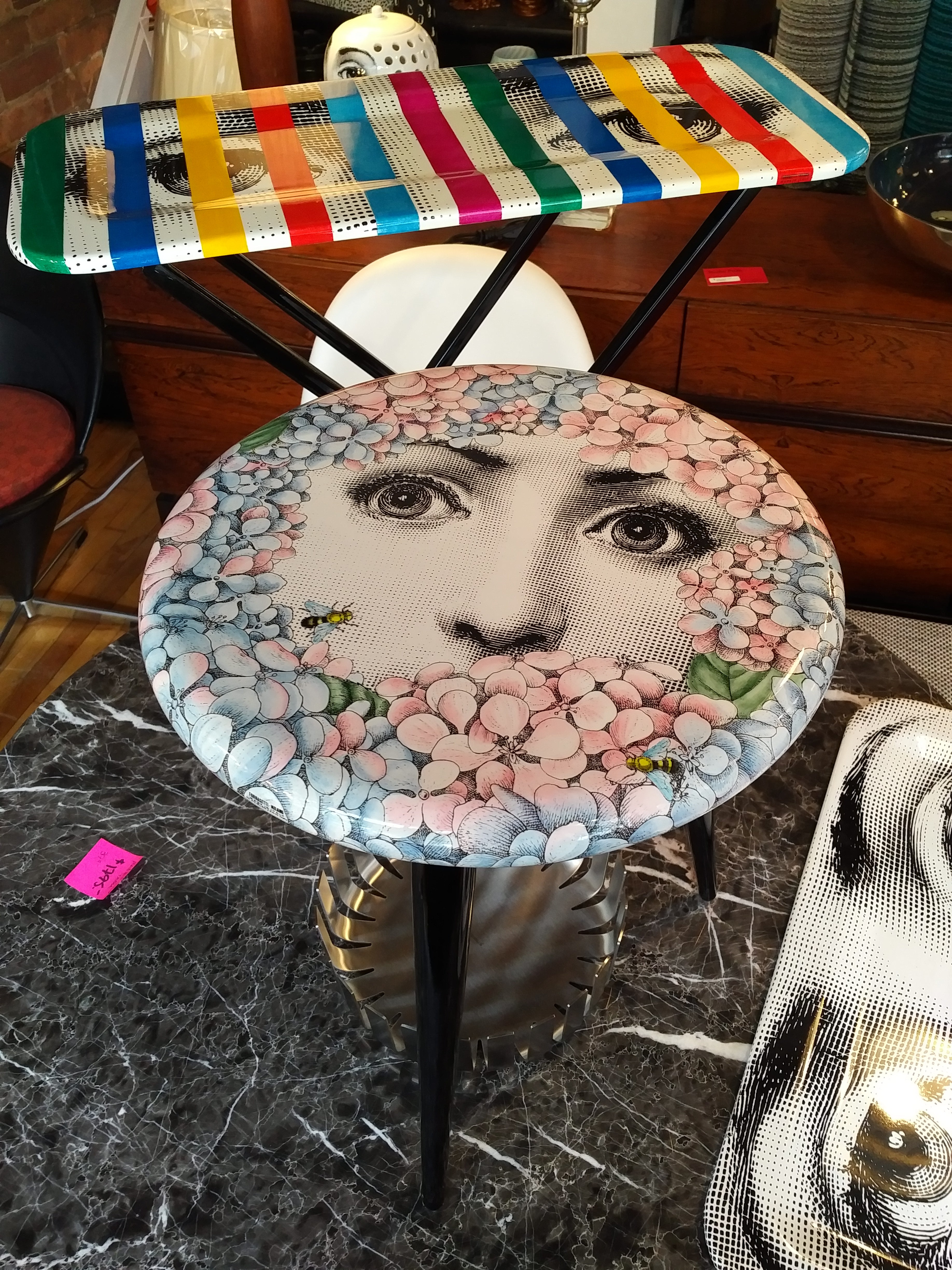 Fornasetti stool /side table Ortensia