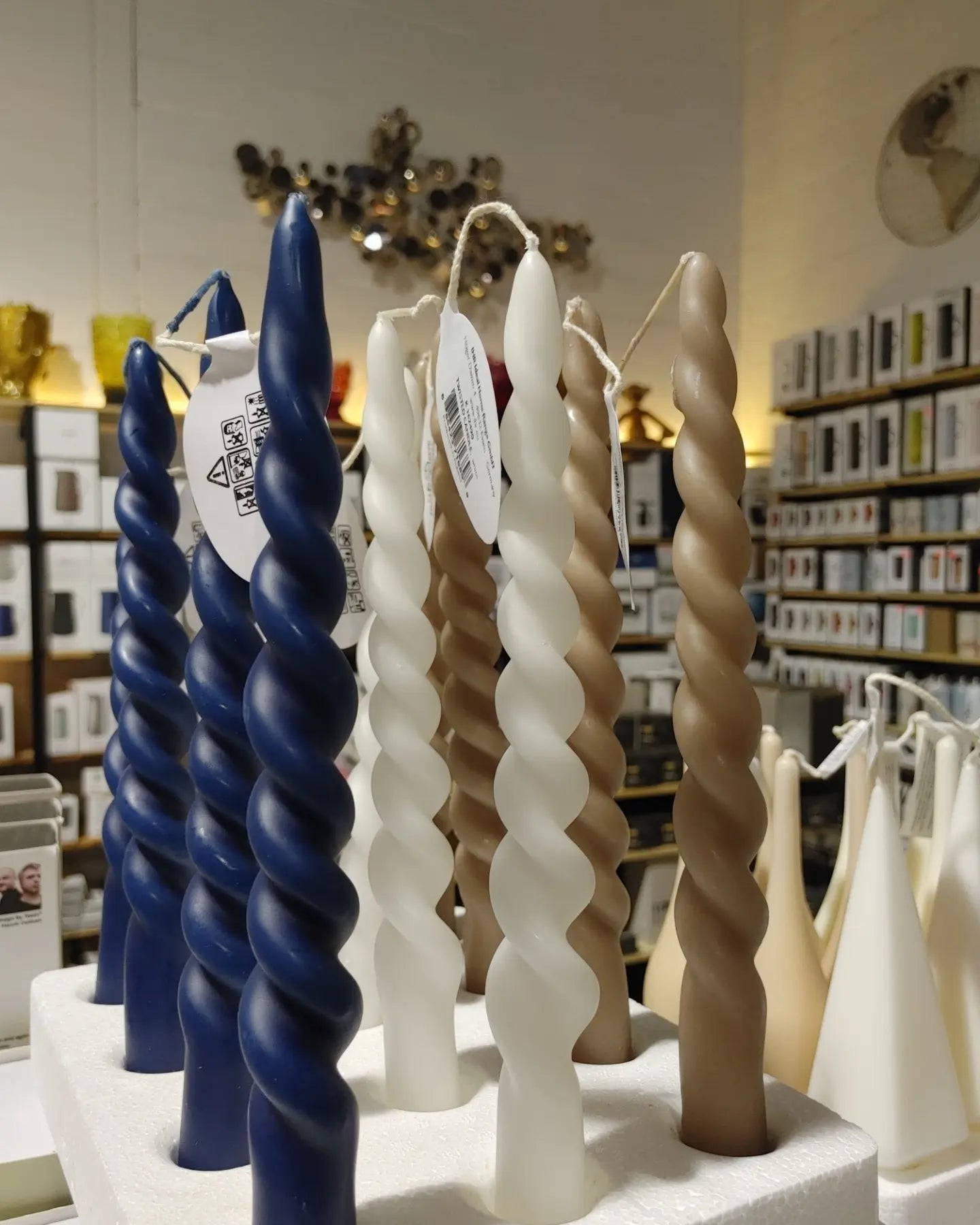 Twist candles (pair 24cm / 9.5")