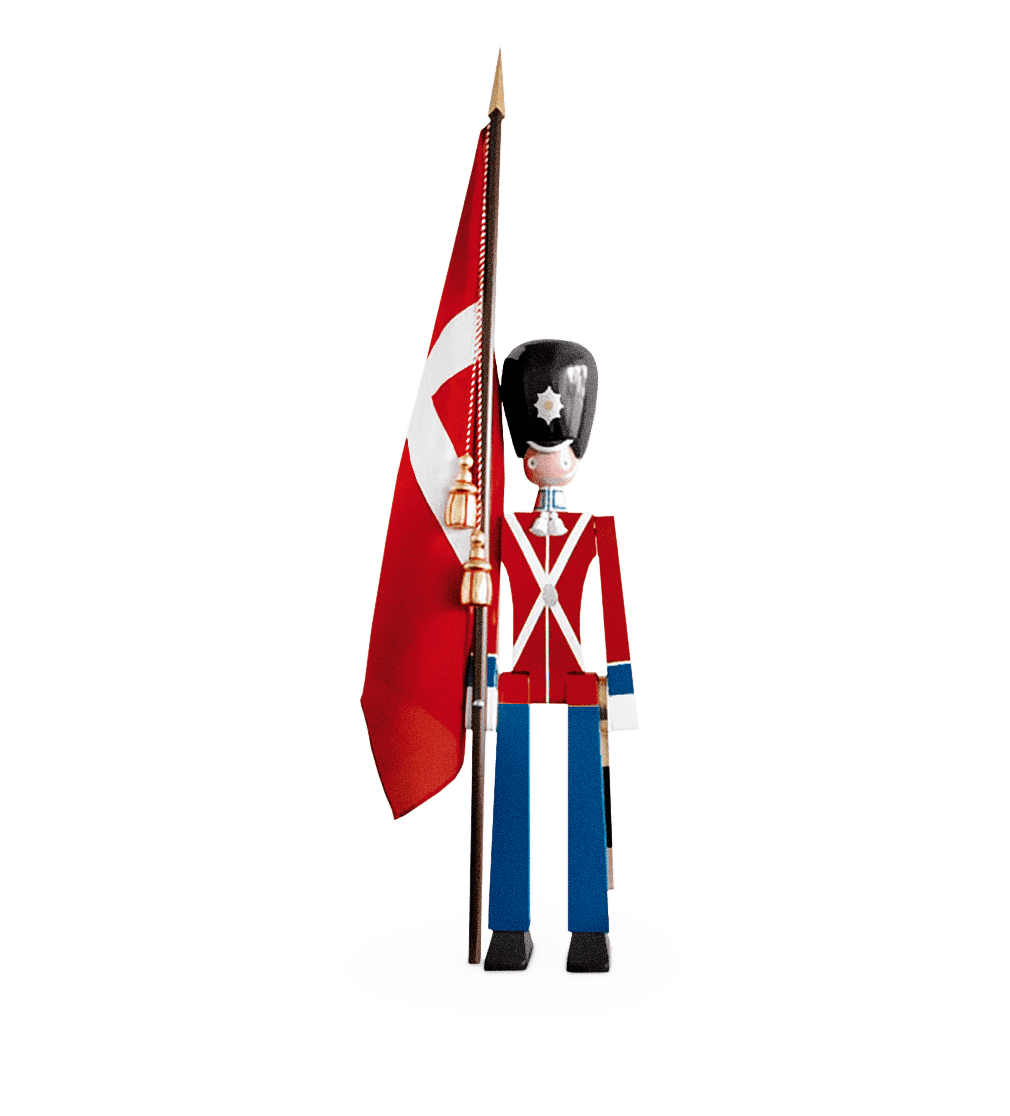 Kay Bojesen wooden Figure Guardsman Standard bearer large