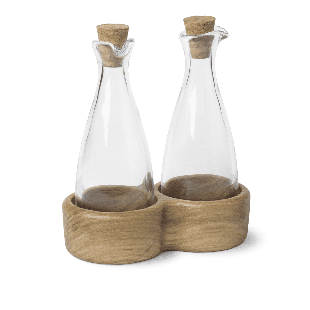 Kay Bojesen Menageri Oil and vinegar bottles oak*