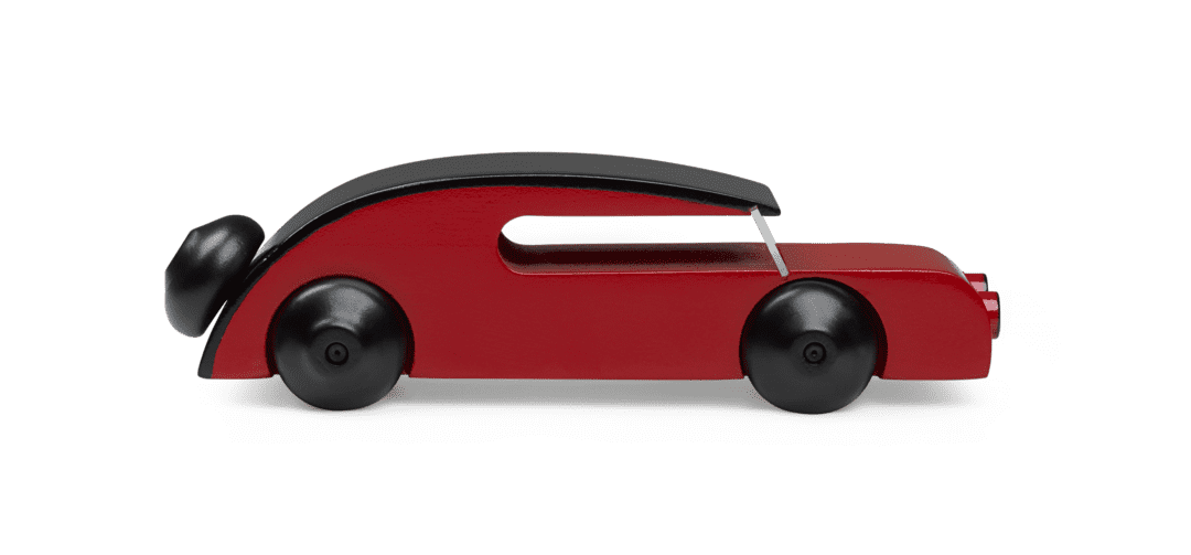 Kay Bojesen wooden Figure Sedan small black/red