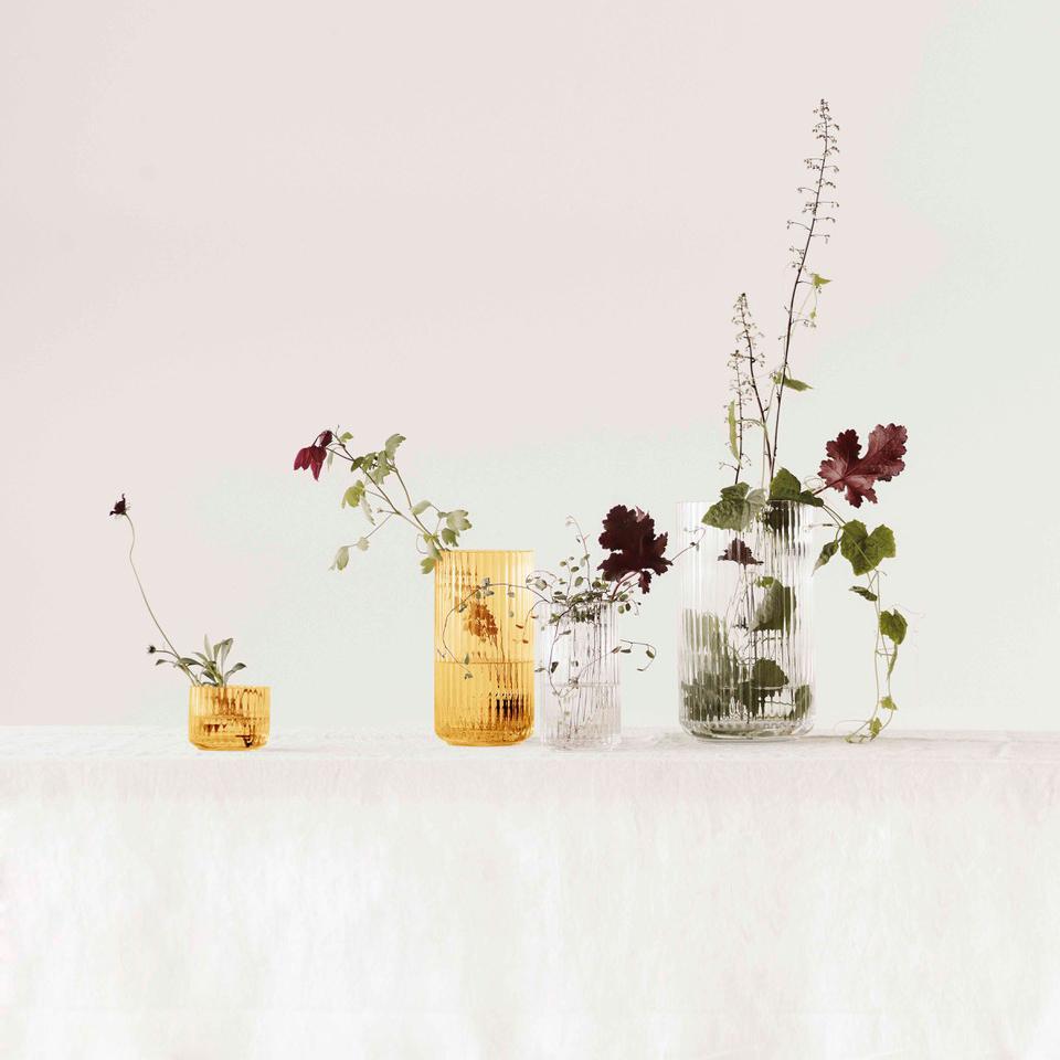 Vase H15 cm Glass Amber *