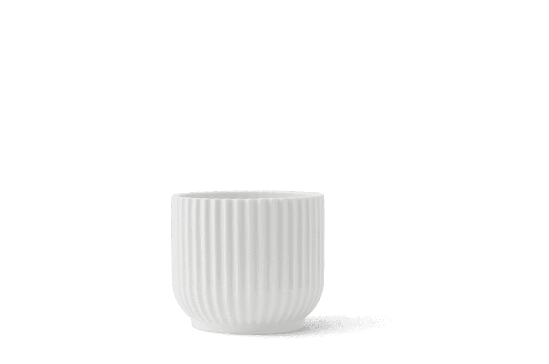 Lyngby Flowerpot small white  H: 4.1" Ø: 4.5"