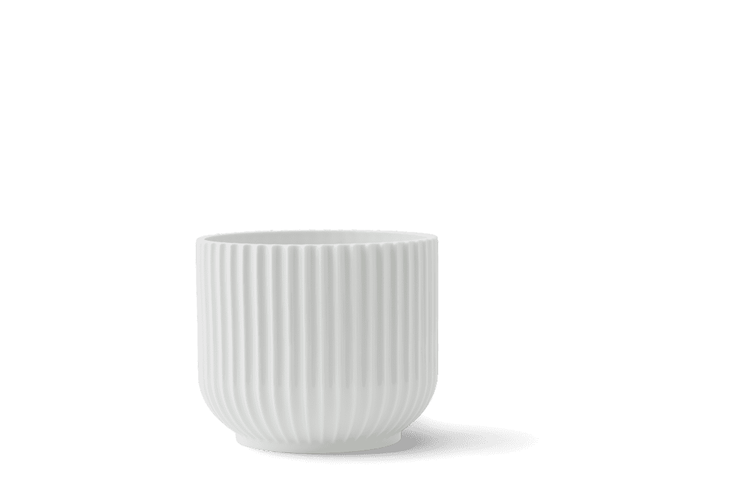 Lyngby Flowerpot medium white  H: 5.1" Ø: 5.7"
