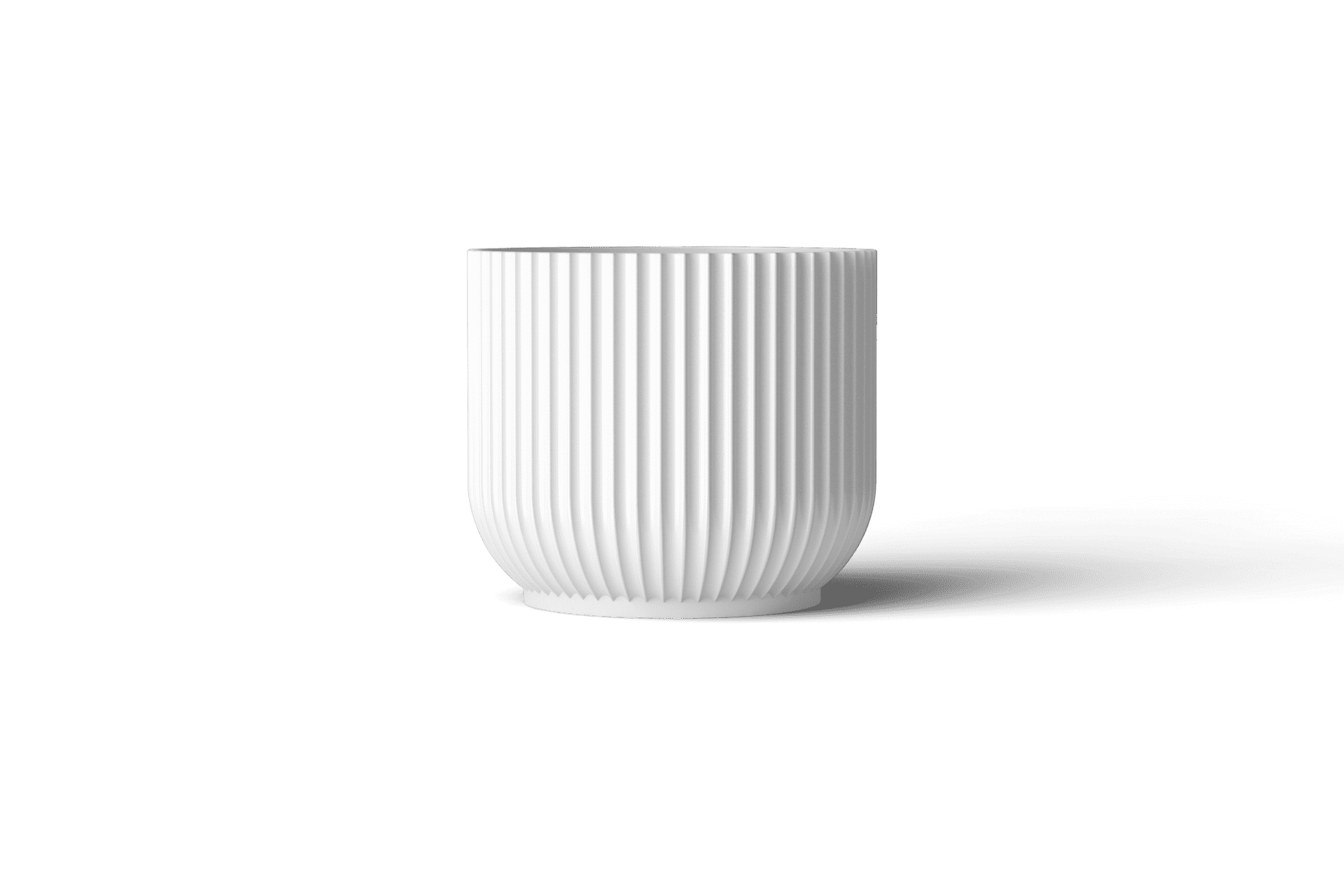 Lyngby Flowerpot large white  H: 6.3" Ø: 7.1"