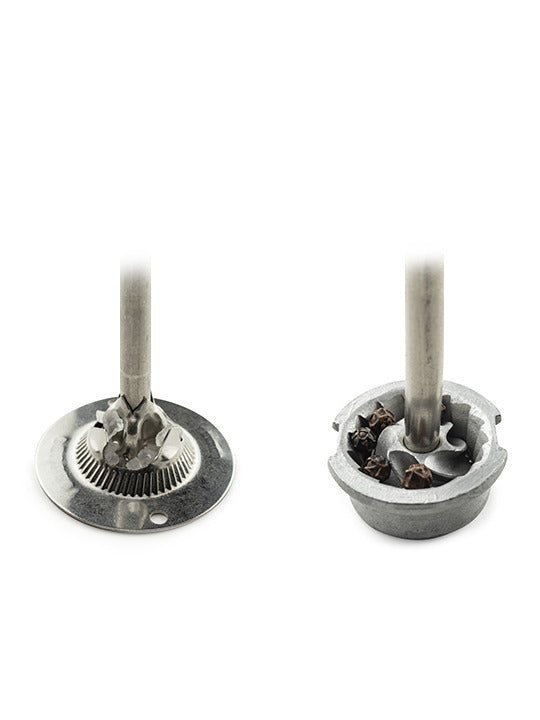 Bistro Duo of manual salt and pepper mills, beech wood, black and white, 10 cm