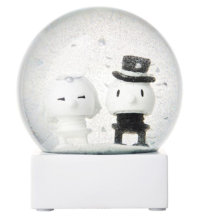 Snow Globe Hoptimist Wedding Couple Glitter Globe White