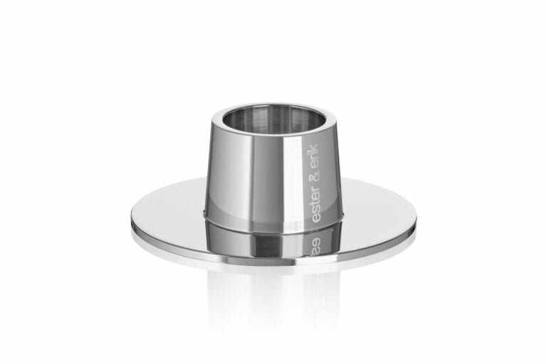 Candle Holders 2pcs. Medium Chrome