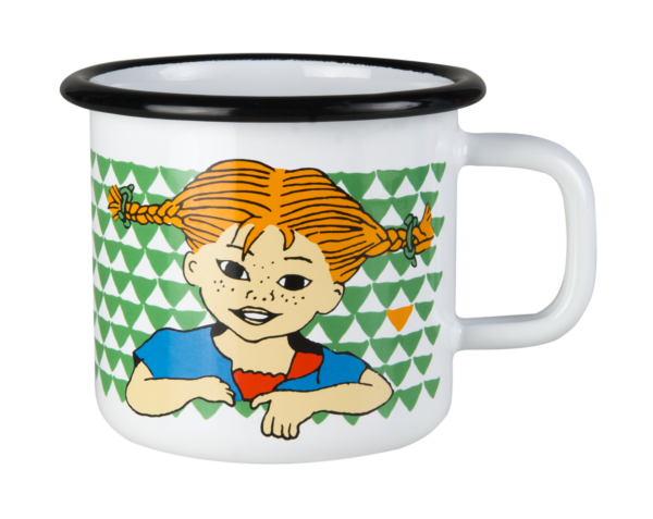 Enamel mug 3,7dl Här kommer Pippi / HERE COMES PIPPI 1402-037-03