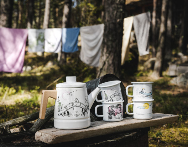 MOOMIN ENAMEL COFFEE POT MISSING YOU 1,6L
