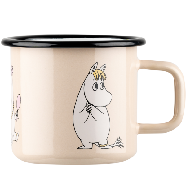 MOOMIN ENAMEL MUG 3,7DL SNORKMAIDEN, BEIGE