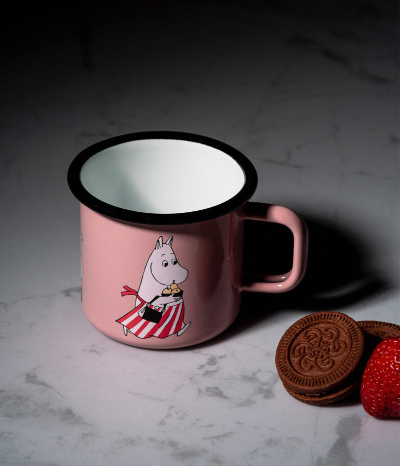 Enamel mug 3,7dl Moominmamma Retro pink