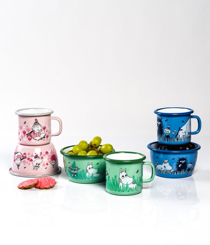 Enamel bowl 3dl Moomin Garden, Boys 1711-030-0