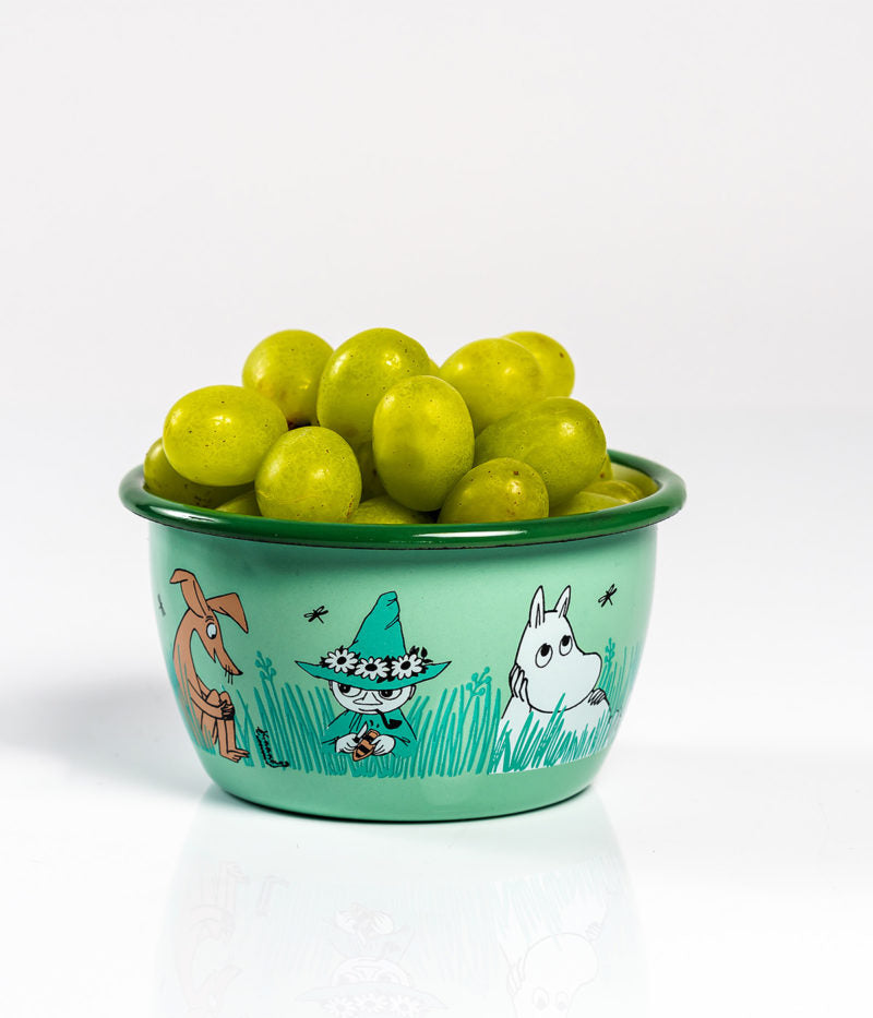 Enamel bowl 3dl Moomin Garden, Boys 1711-030-0
