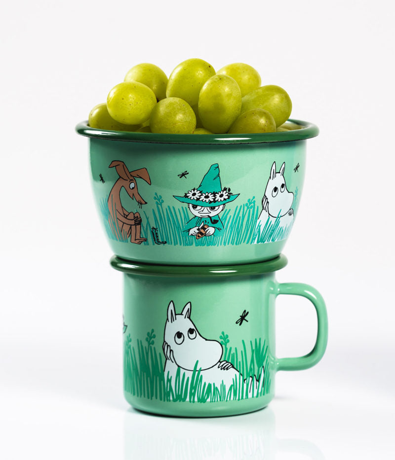 Enamel bowl 3dl Moomin Garden, Boys 1711-030-0