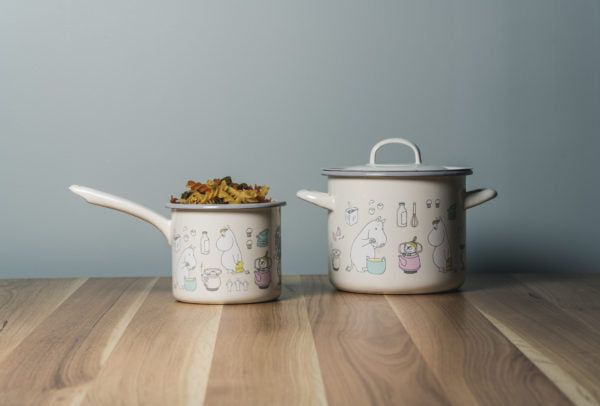 MOOMIN ENAMEL SAUCEPAN POT 1,3L