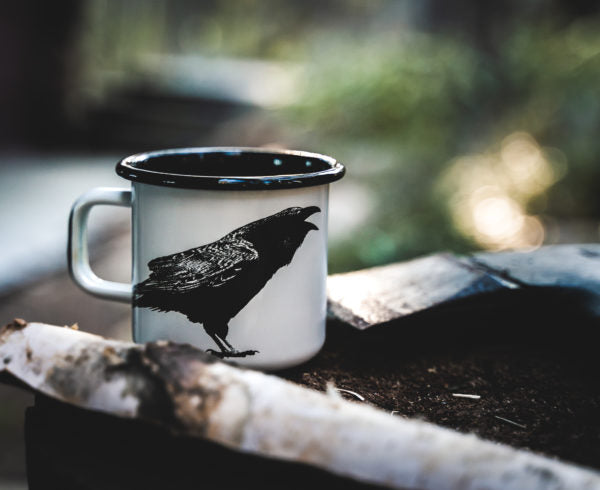 Nordic enamel mug 3,7dl Raven 1330-037-08