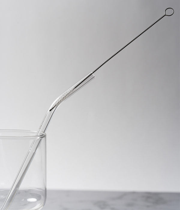 Glass straws 4pcs with brush