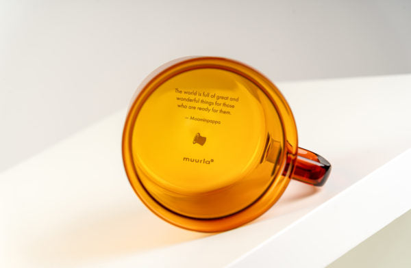 MOOMIN GLASS MUG MOOMINPAPPA AMBER  3,5DL 716-035-12