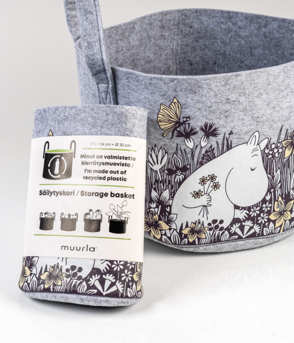 Moomin storage basket 17L, Flower Field