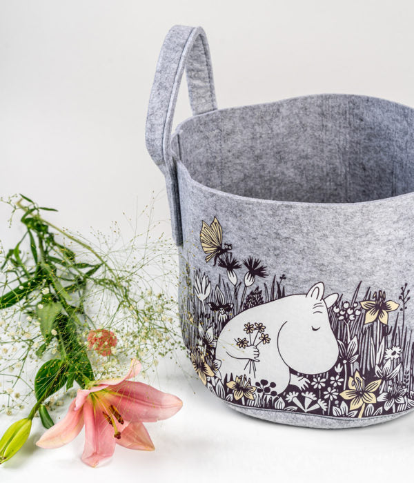 Moomin storage basket 17L, Flower Field
