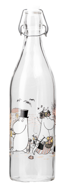 Moomin glass bottle Beach 1L