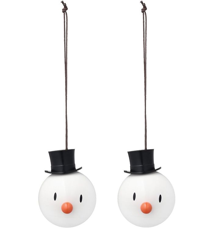 Ornaments Christmas ( 2 pk ) White Snowman